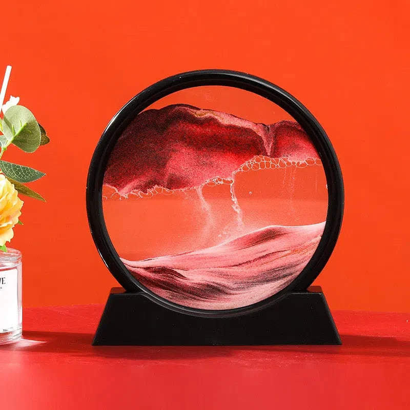 Quadro de Areia Movediça Ornamento 3D – Arte e Movimento em Seu Ambiente
